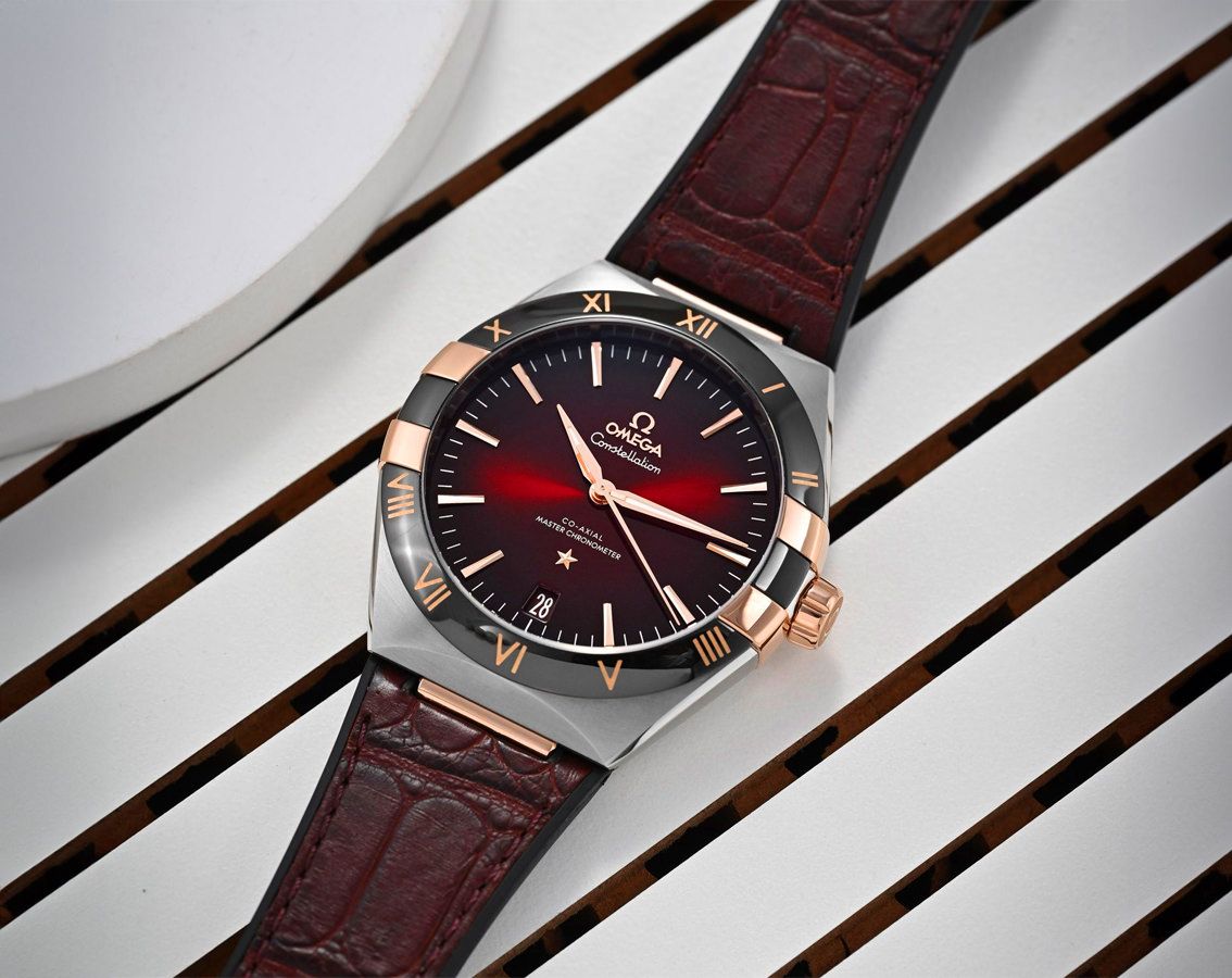 Omega Constellation 41 mm, vue du bracelet en cuir